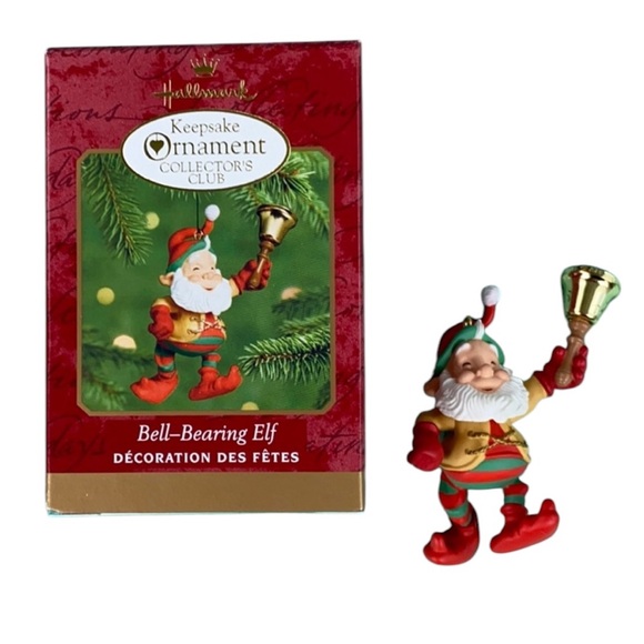 Hallmark Bell-Bearing Elf Vintage Keepsake Collectors Club 2000 Ornament - Picture 1 of 13